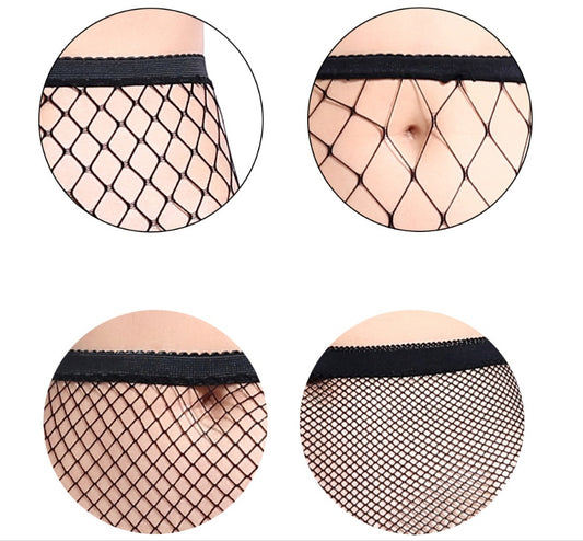 Black Fishnet Pantyhose (3 Mesh Sizes)